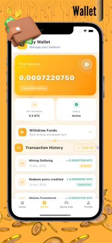 BTC Miner - Cloud Mining Screenshot 2 of 7