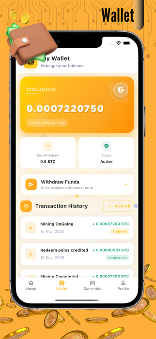 BTC Miner - Cloud Mining Screenshot 2 of 7