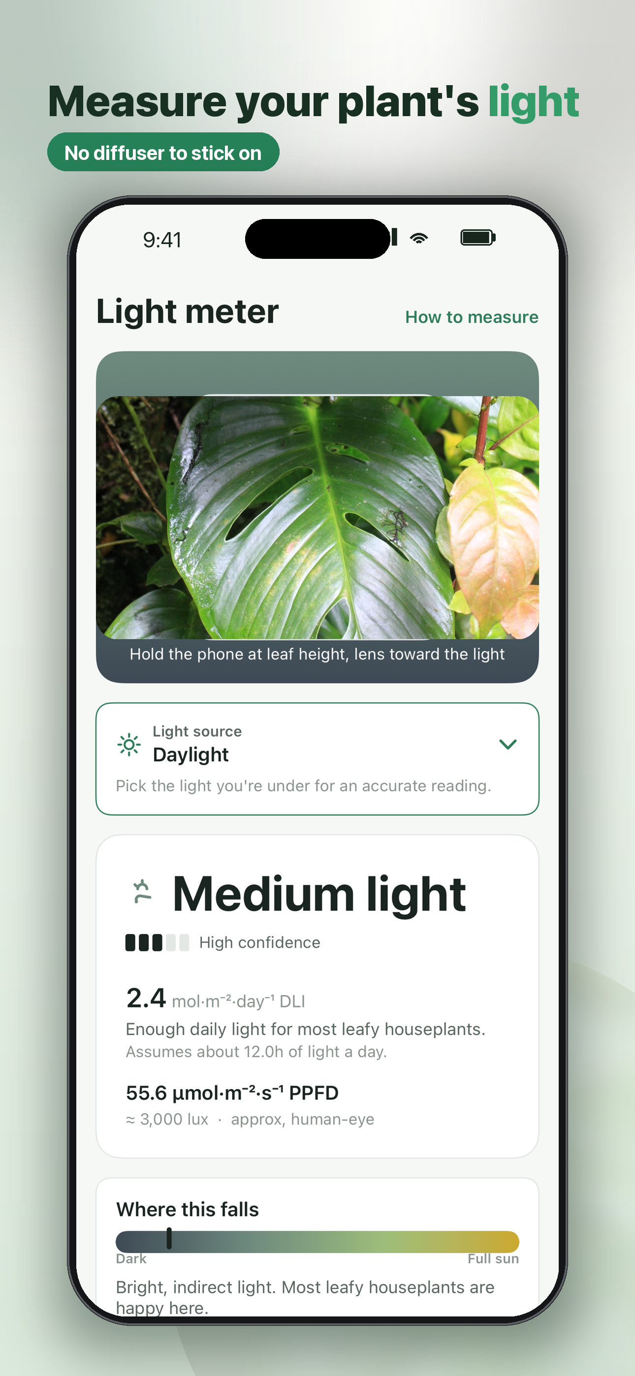 Luxleaf: Plant Light Meter screenshot 2