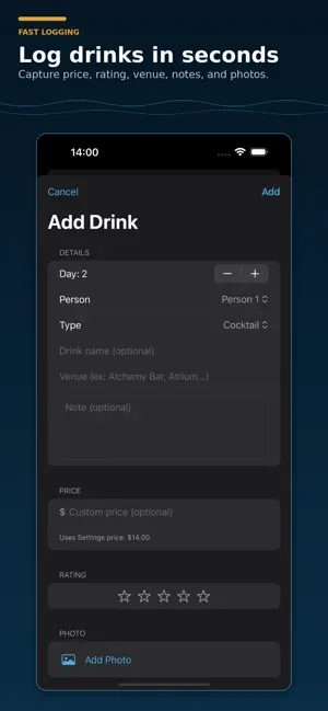 Cruise Drink Tracker screenshot 2