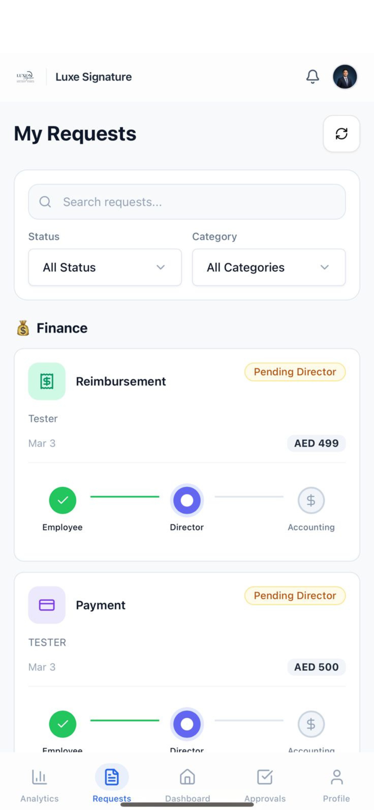 Luxe Signature Request Form screenshot 6