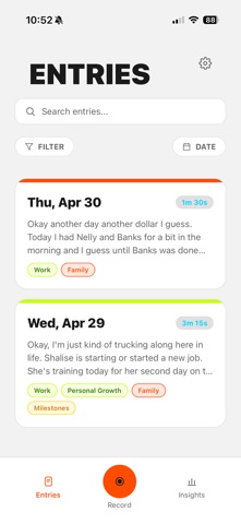 Echo: Voice Journal Screenshot 2 of 5
