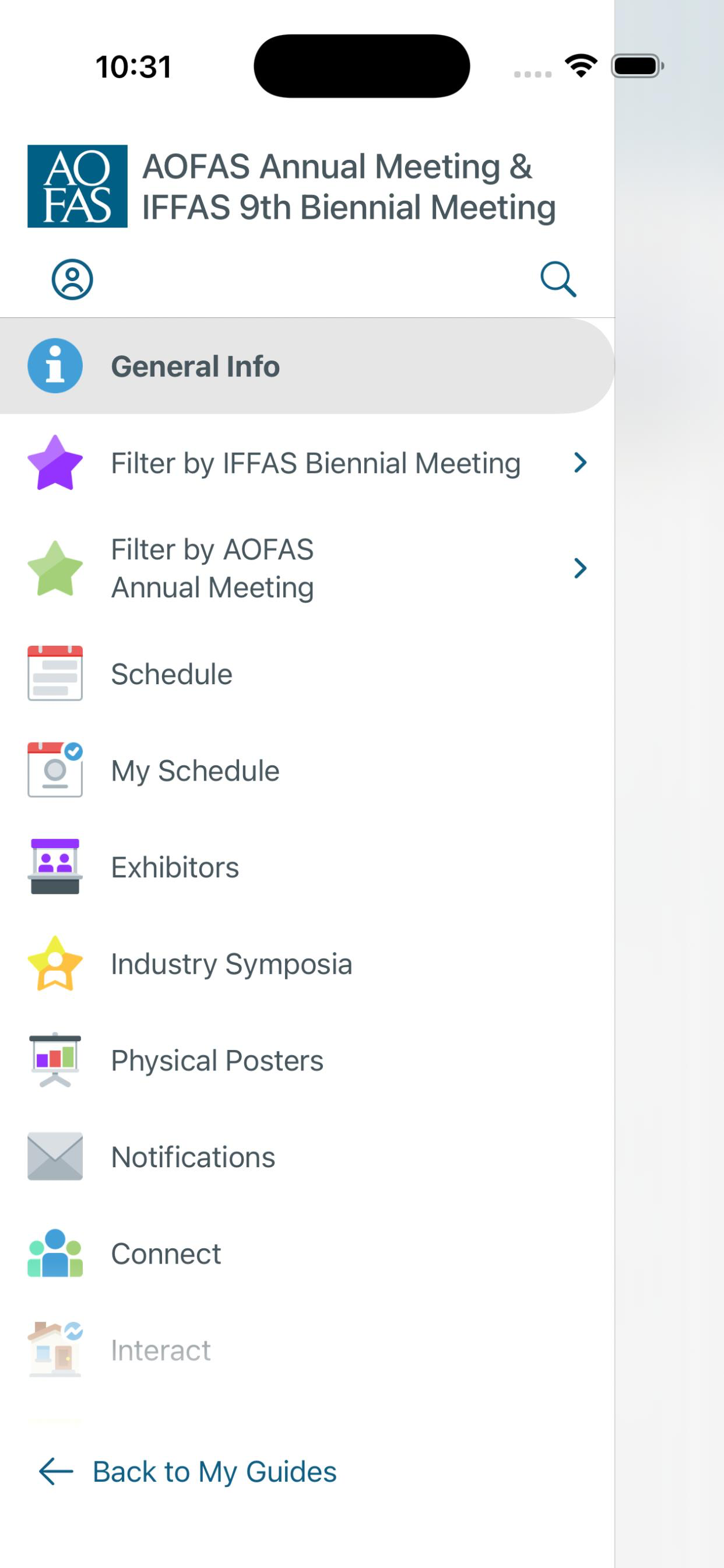 AOFAS Society App screenshot 2