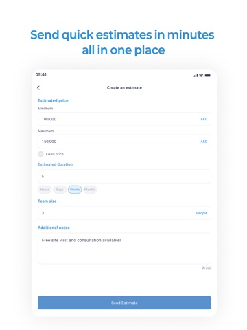Bestimate Pro iPad screenshot