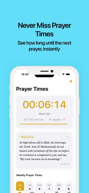 Prayer Times & Dhikr Counter screenshot 1