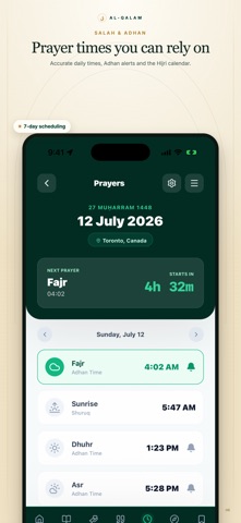 Al-Qalam: Quran & Prayer iPhone screenshot
