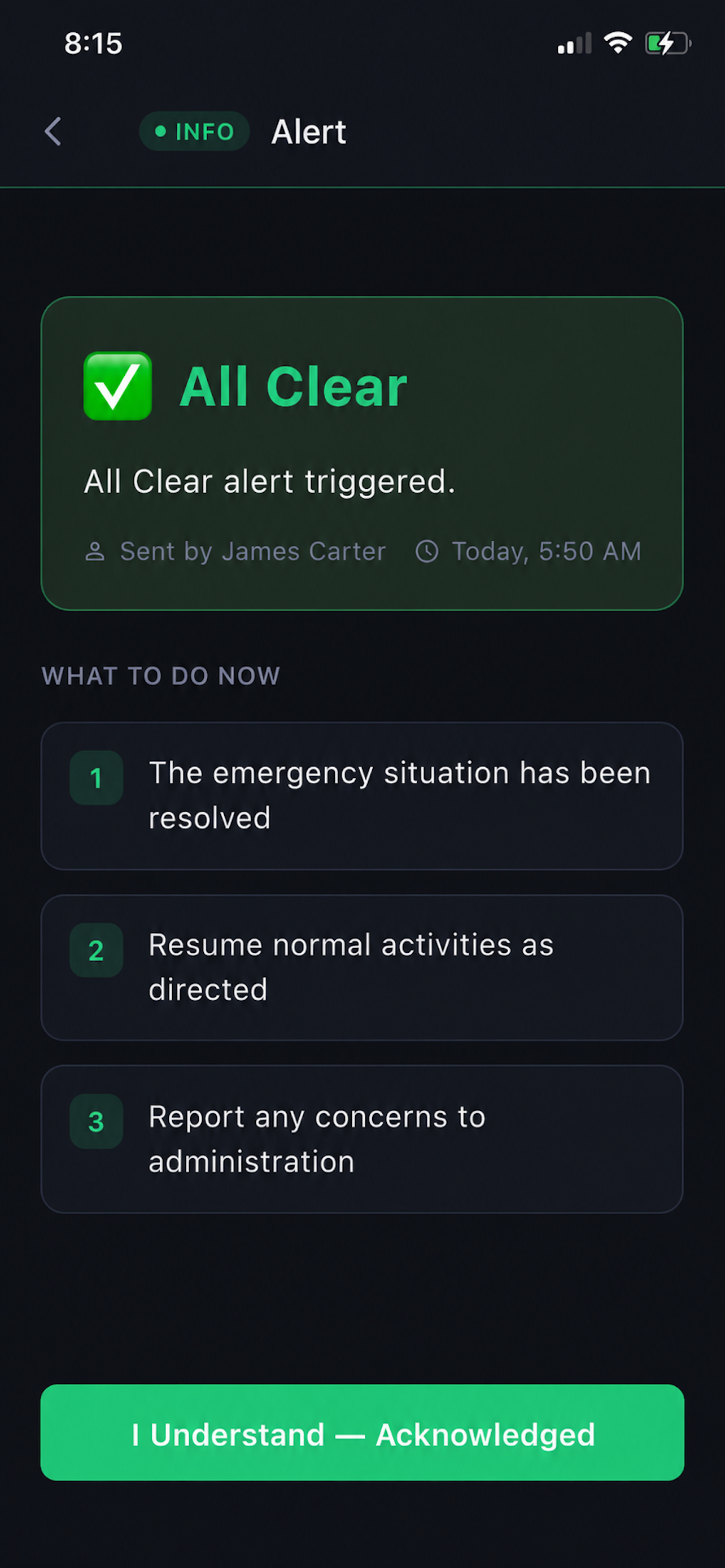 Conrad Alert App screenshot 5