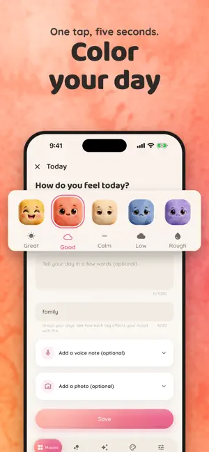 Pixmood: Mood Tracker Journal screenshot 2