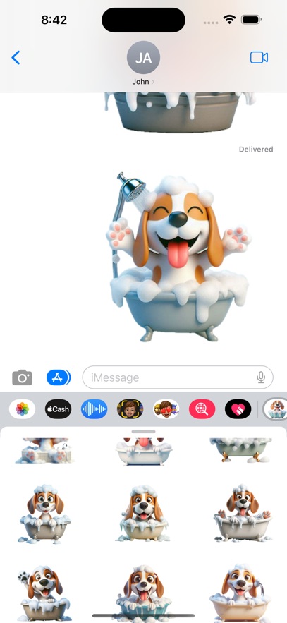 Beagle Bath Stickers
