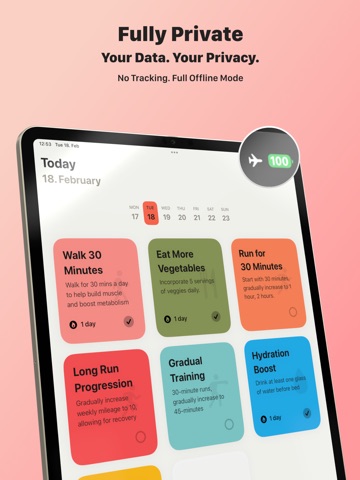 Happits: Local AI Habits iPad screenshot