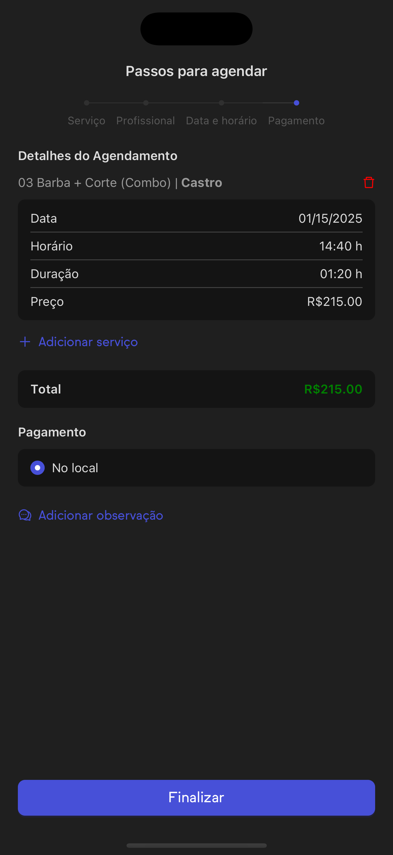 Barbearia Carvão