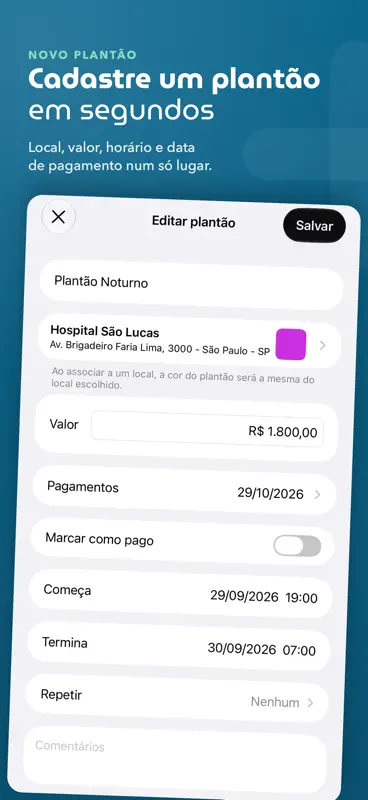 Plantãozinho: Plantão e Escala screenshot 6 of 9