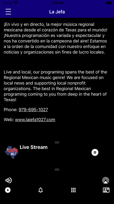 La Jefa 102.7 Screenshot