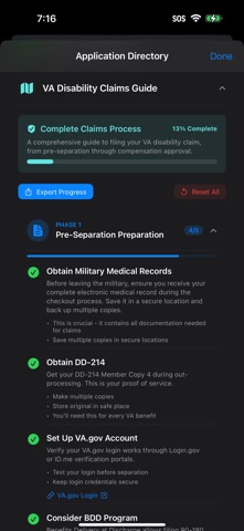 VA Disability Calc & Track screenshot