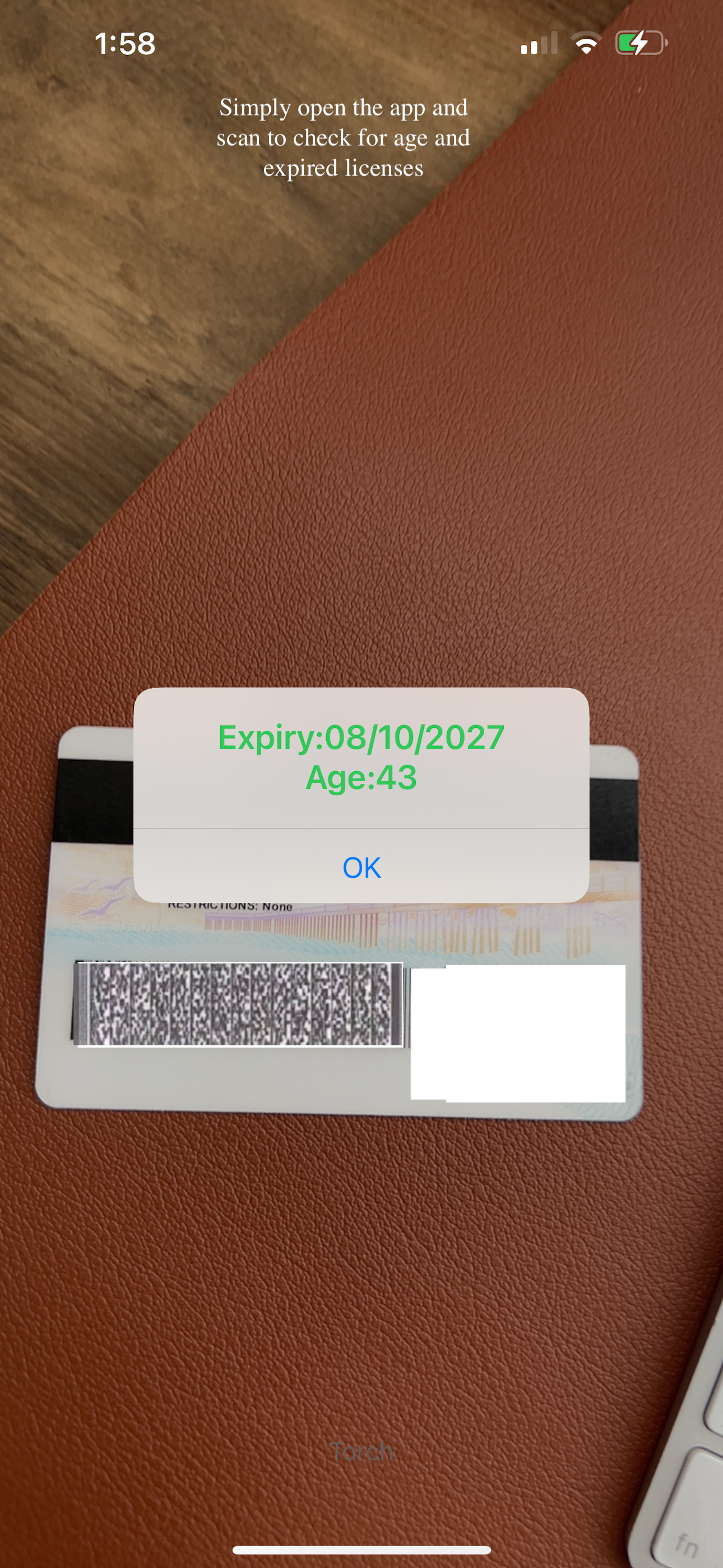 21 Age ID Scan Verify