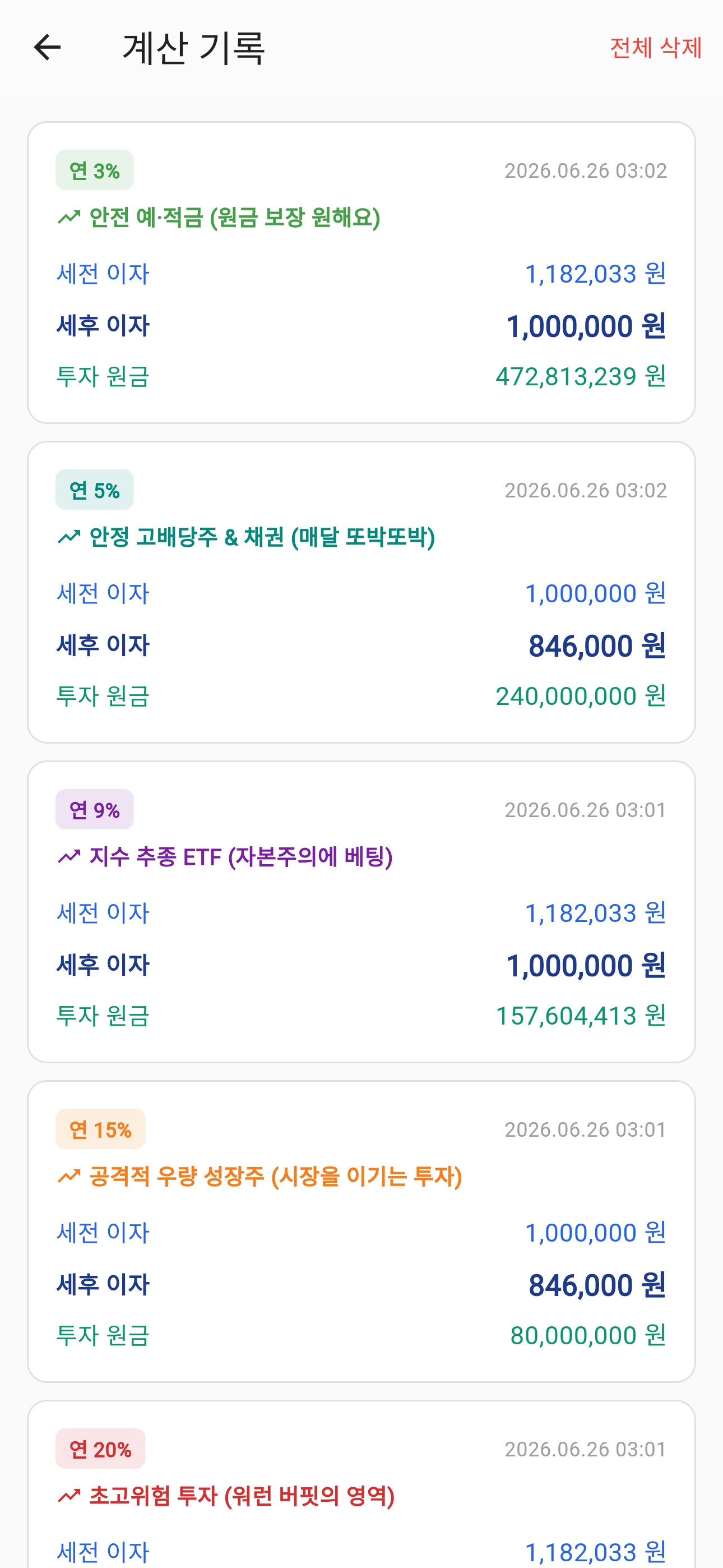 이자로 투자 원금 계산 및 역산 - 파이어족 은퇴 자금 screenshot 3
