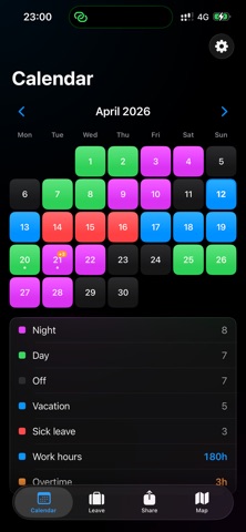 ShiftMap - Shift Calendar Screenshot 2 of 7