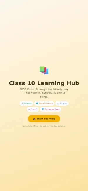 Class 10 Learning Hub screenshot 1