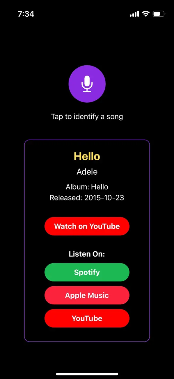 Screenshot #2 pour Noisy Boy: Music Recognition