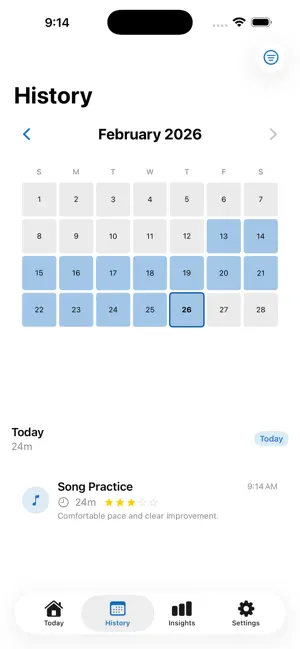 Piano Practice Log screenshot 2