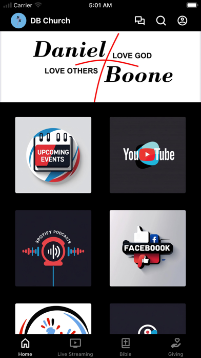 Daniel Boone Baptist Church app screenshot