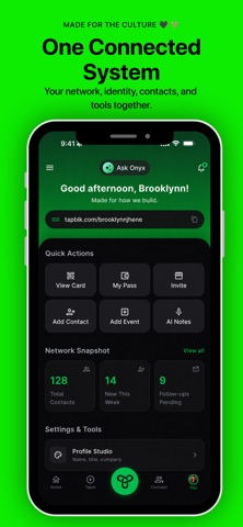 TapBlk: Black Networking iPhone screenshot