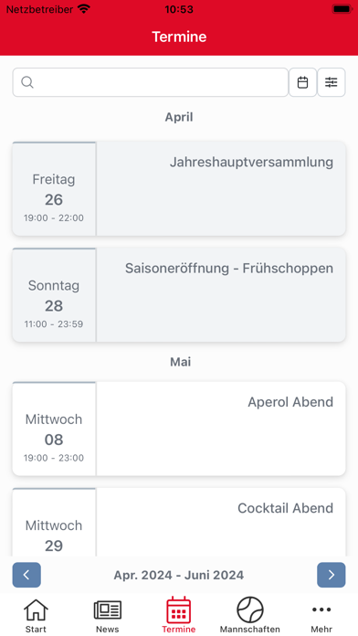 SG Egelsbach Abt. Tennis Screenshot
