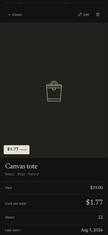 Oriora Closet iPhone screenshot