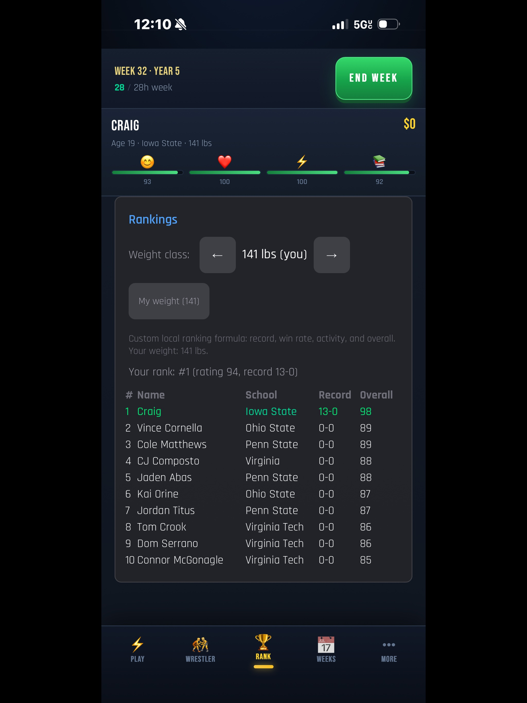 College Wrestling '27 screenshot 7