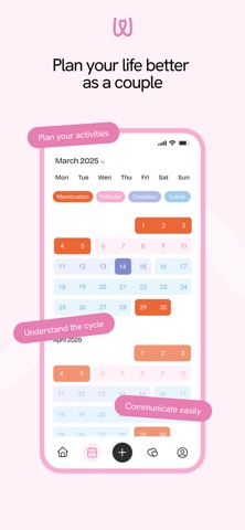 Wenly - Couple period tracker iPhone screenshot
