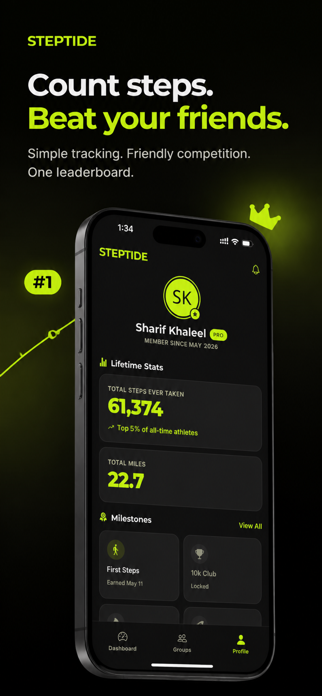 Steptide - Squad Step Counter Screenshot 2 of 4