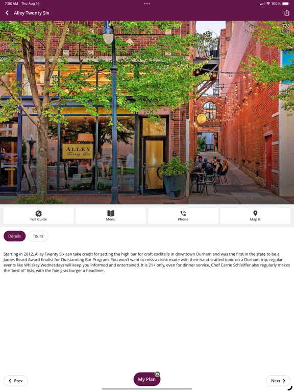 Discover Durham, NC iPad screenshot 5 - Travel app