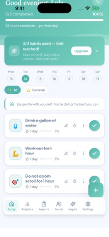 LifeFlow - Daily Habit Tracker iPhone screenshot