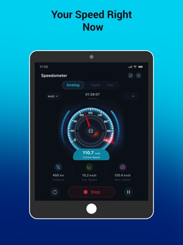 GPS Speedometer & Compass iPad screenshot