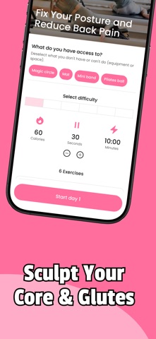 Pilates Workout Plan - at Home iPhone screenshot
