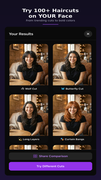 HairFlip: AI Hair Stylist iPhone screenshot