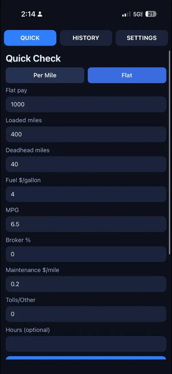 Screenshot #2 pour Load Profit Quick Check