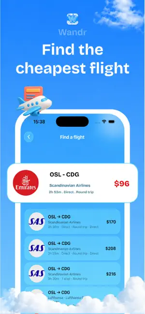 Wandr - Cheap Flights & Travel screenshot 2