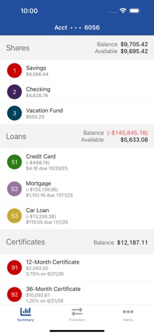 POLICE CREDIT UNION iPhone screenshot