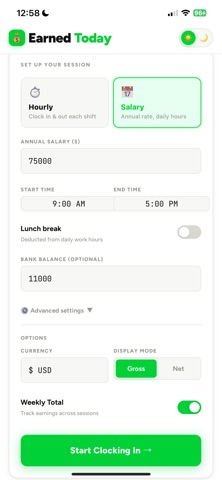 EarnedToday: Live Pay Screenshot 2 of 5
