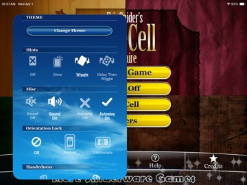 Eric's FreeCell Solitaire iPad screenshot
