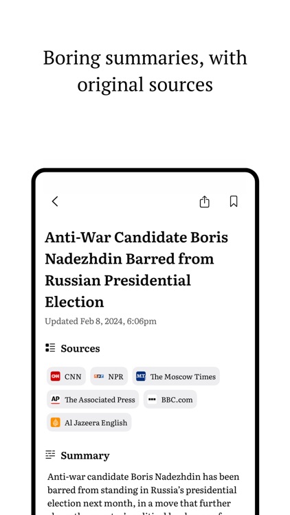 Boring Report: Unbiased News
