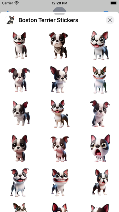 Boston Terrier Stickers Screenshot