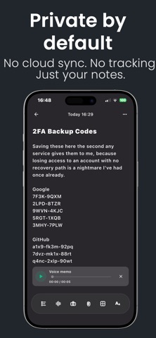 Koz - Private Notes iPhone screenshot