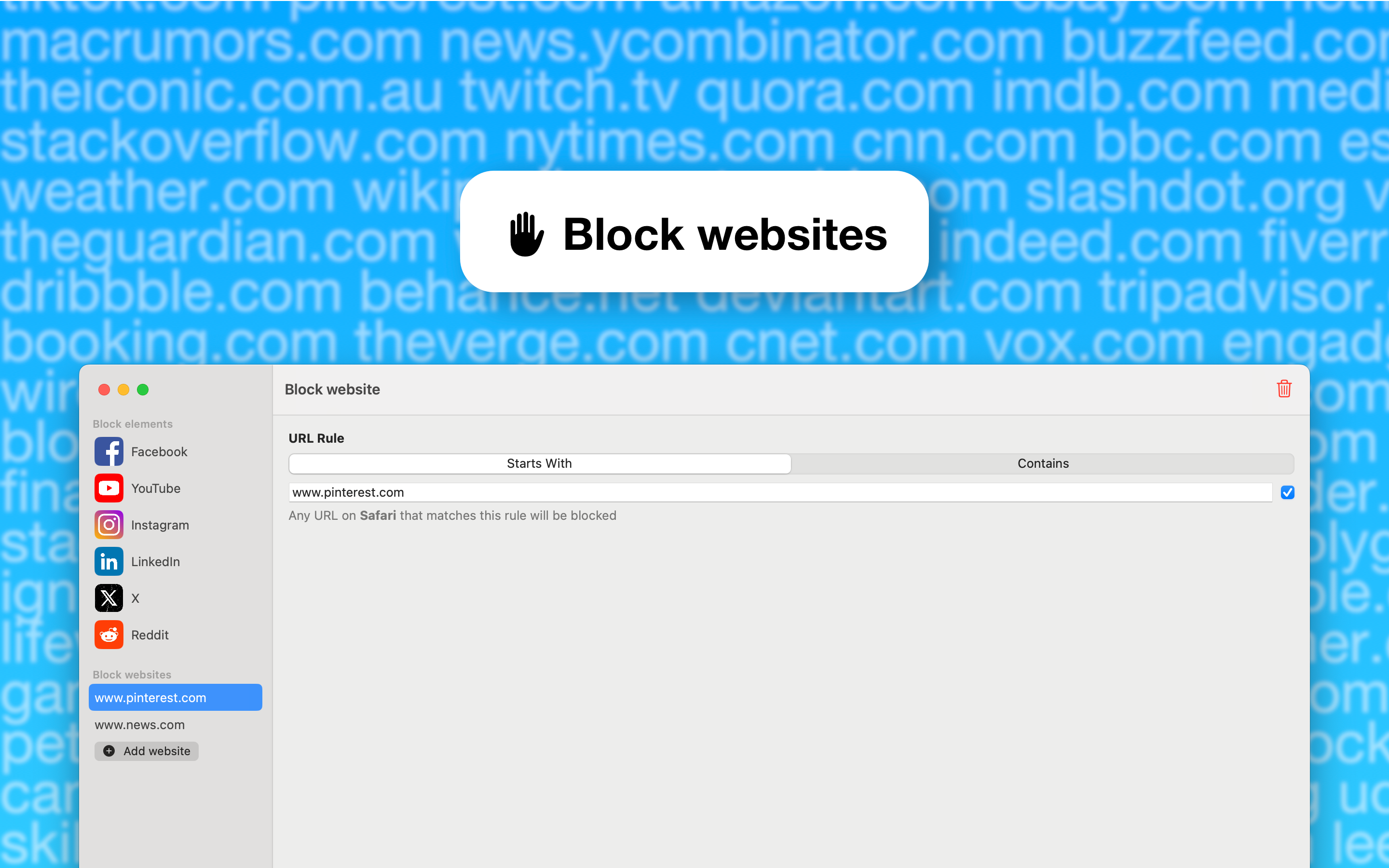 #blockit: Block distractions