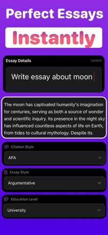 AI Essay Writer : EssayCraft screenshot