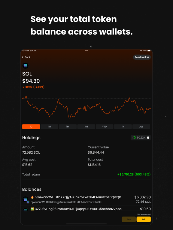 Awaken Pro - Crypto Tracking iPad screenshot 3 - Finance app