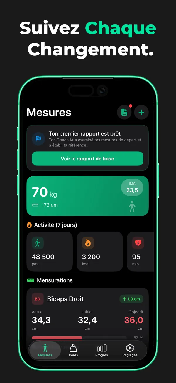 Screenshot #1 pour Calcul IMC & Mesures du Corps