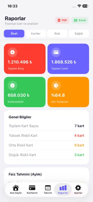 Kredi Kartı Yönetimi screenshot 1