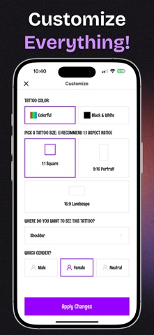 Inkspire - AI Tattoo Generator screenshot
